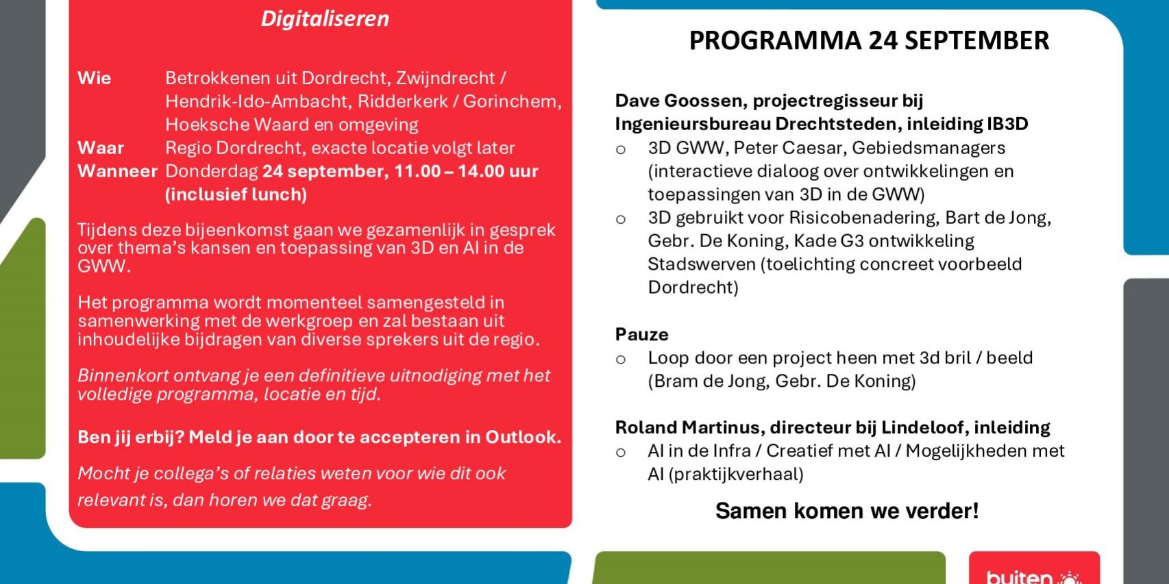 Uitnodiging 24 september Digitaliseren