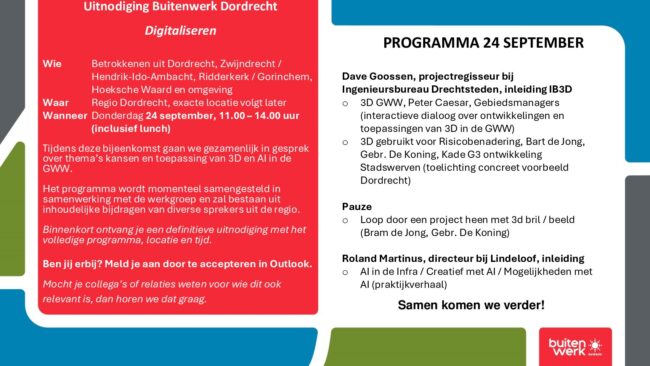 Uitnodiging 24 september Digitaliseren